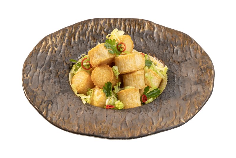 Chả cá mô phỏng sò điệp chiên