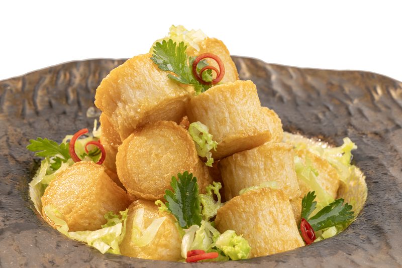 Chả cá mô phỏng sò điệp chiên