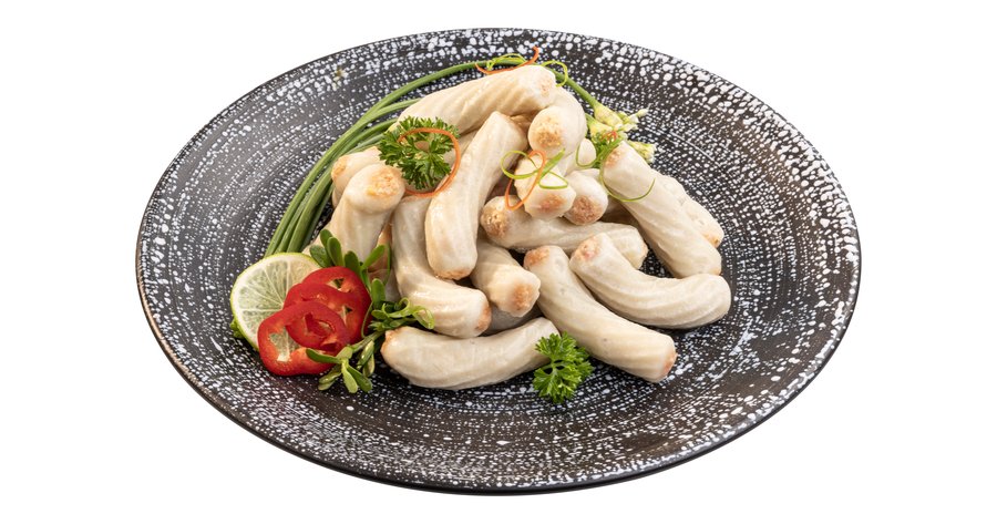 Chả mực xoắn ống trắng