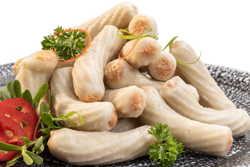 Chả mực xoắn ống trắng
