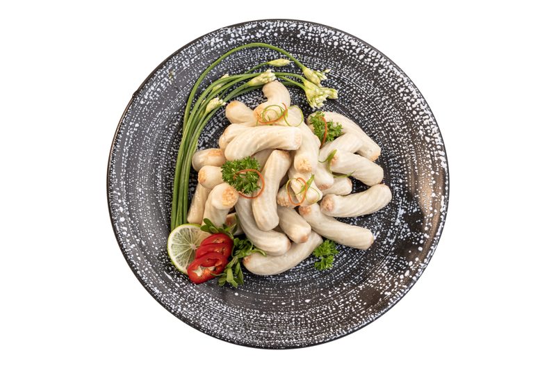Chả mực xoắn ống trắng